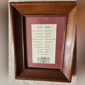 Hand-made Picture Home Rules